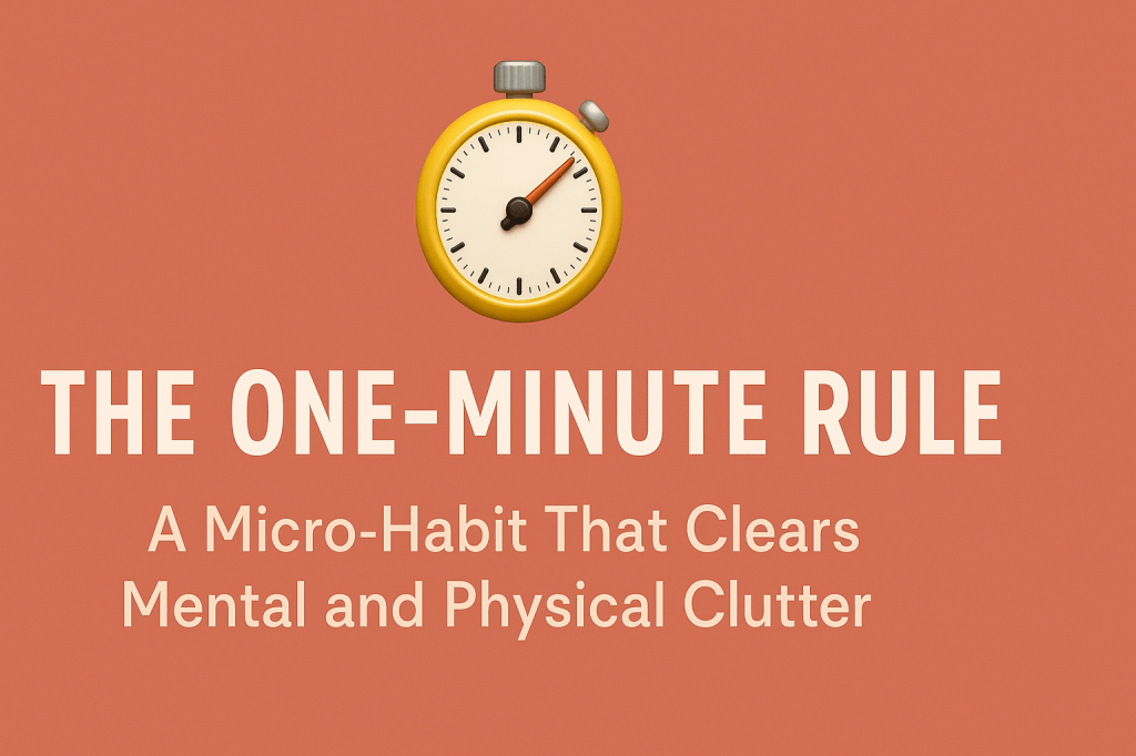 The One-Minute Rule: A Micro-Habit That Clears Mental and Physical&nbsp;Clutter